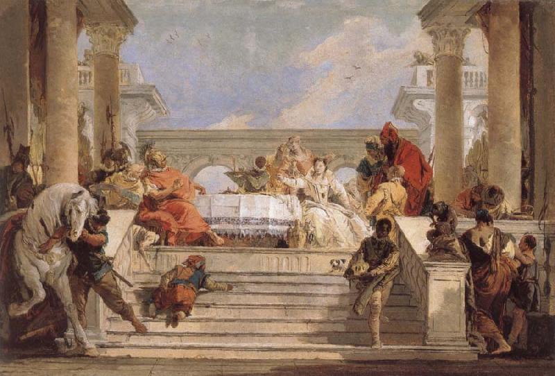 Giovanni Battista Tiepolo THe Banquet of Cleopatra Sweden oil painting art